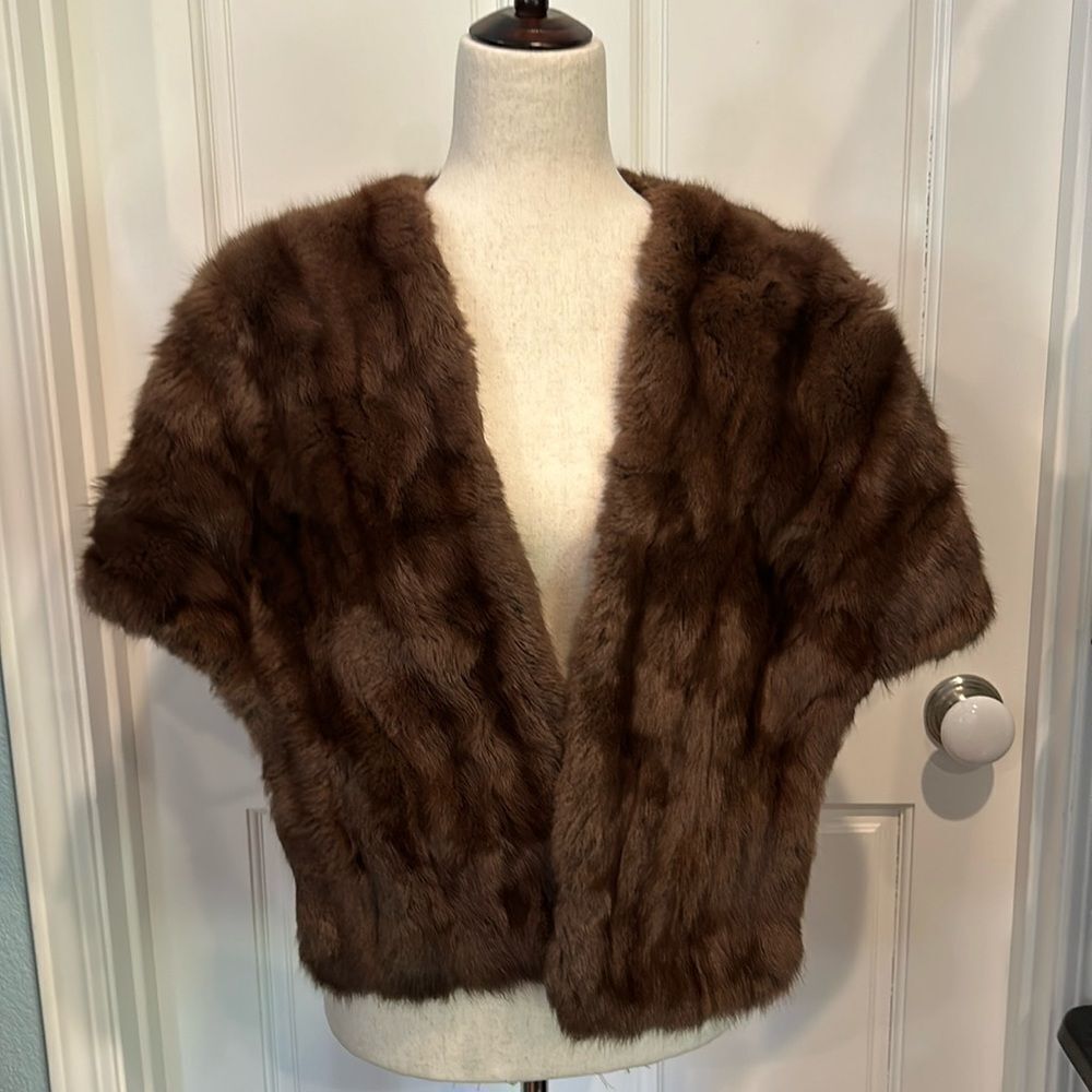 Vintage Brown Fur Short Jacket